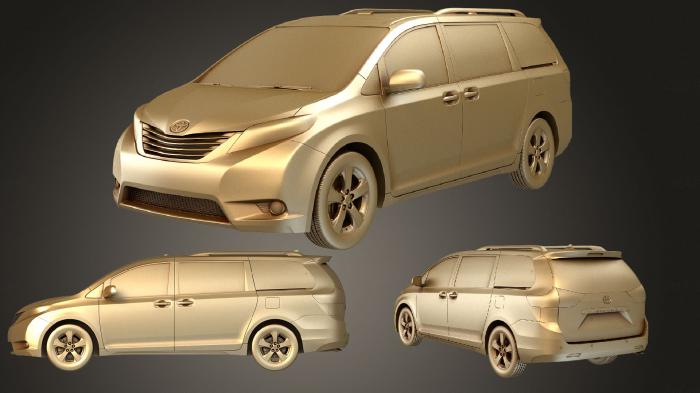 نموذج ثلاثي الأبعاد لآلة CNC السيارات والنقل تويوتا سيينا 2011